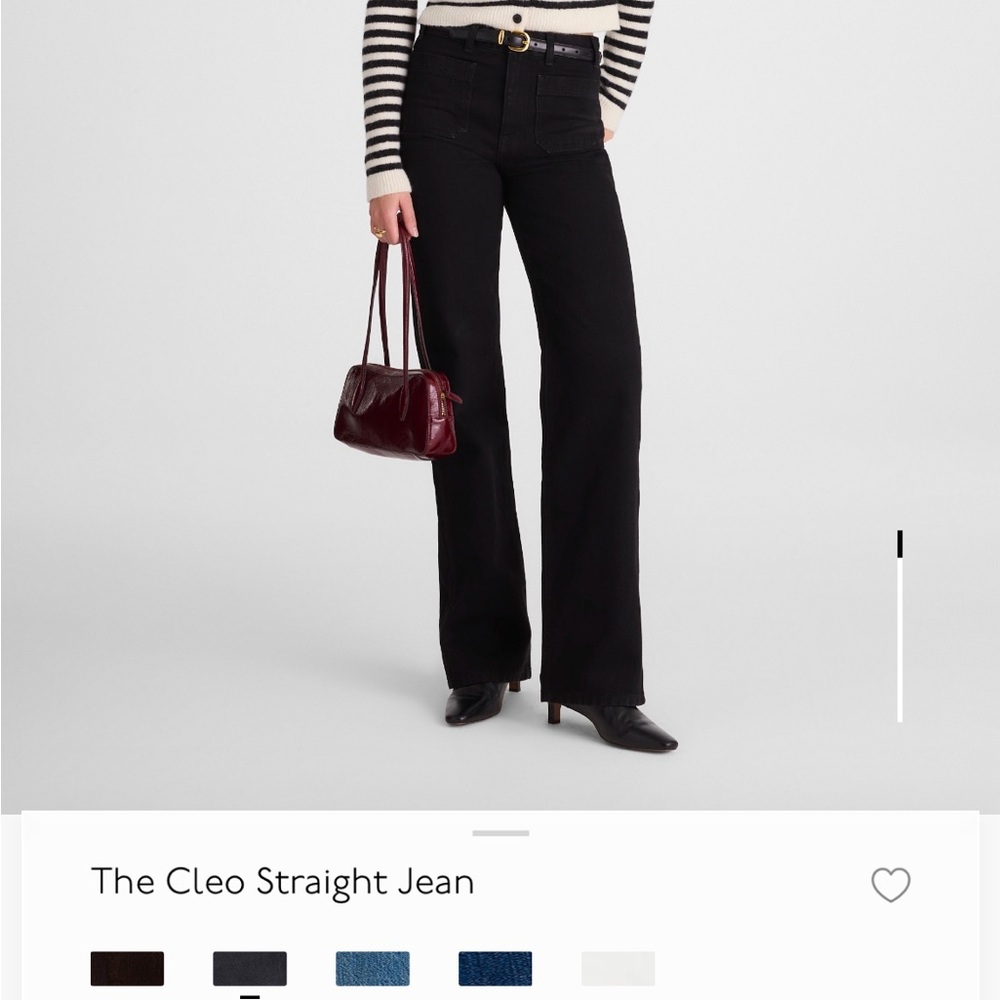 Madewell Black The Cleo Straight-Leg Jeans